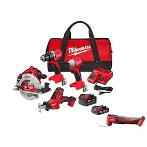 M18 18V Lithium-Ion Brushless Cordless Tool Combo Kit (4-Tool) with Oscillating Multi-Tool