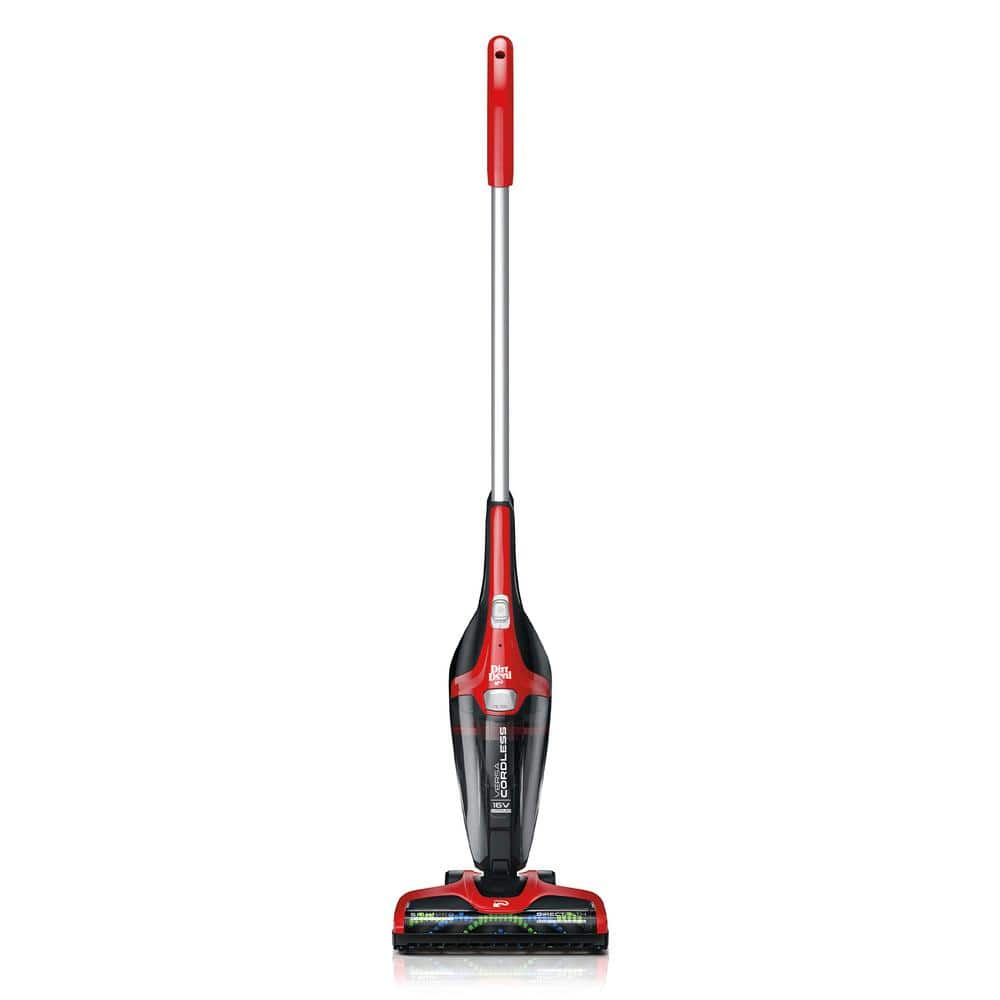 Dirt Devil Versa 3-in-1 Bagless Cordless Replaceable Filter Stick Vacuum Cleaner with Handheld Vacuum for Carpet and Hard Floor Red