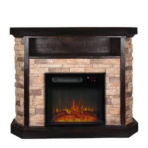 40 in. Freestanding Electric Fireplace in Tan