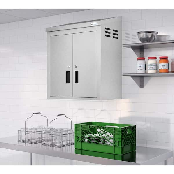 Koolmore 24 in. Stainless Steel Wall Cabinet with Hinged Doors KM