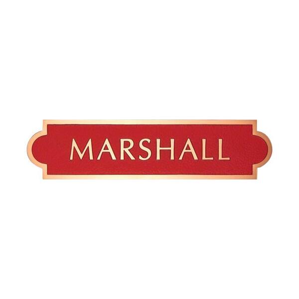 Michael Healy 10 in. x 2.5 in. Classic Double Arch Authentic Solid Bronze Address Plaque in Red-DISCONTINUED