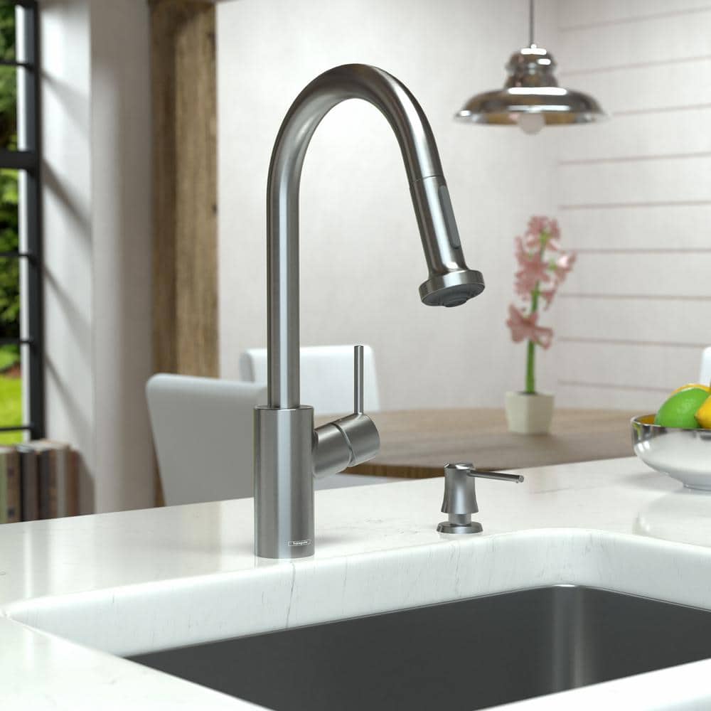 Stainless Steel Single Handle Pull Down Kitchen Faucet