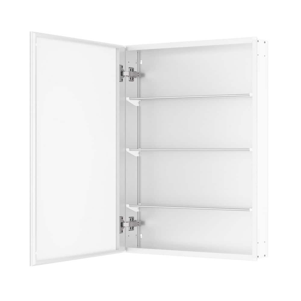 24 in. W x 32 in. H Rectangular Frameless Aluminum White Recessed or Surface Mount Medicine Cabinet with Mirror price history on PriceWatchPro