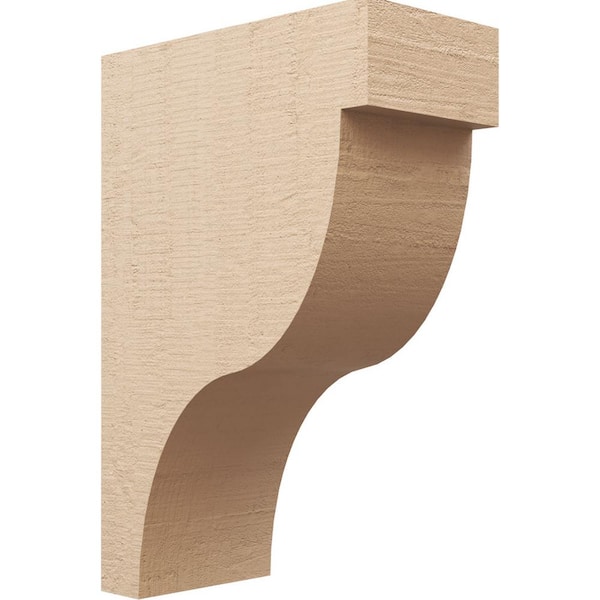 Ekena Millwork 12 in. x 36 in. x 24 in. Classic Garner Rough Cedar Woodgrain TimberThane Corbel, Primed Tan