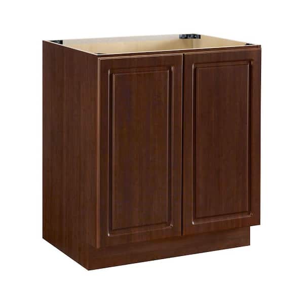 Heartland Cabinetry Heartland Ready to Assemble 30x34.5x24.3 in. Sink Base Cabinet 2 Door in Cherry