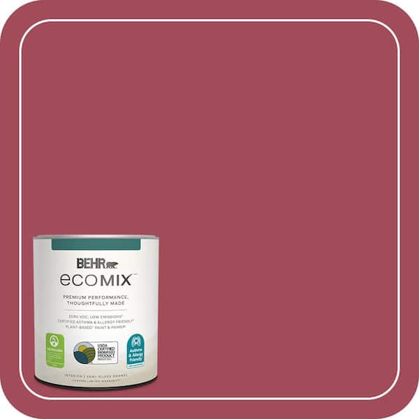 ECOMIX 1 qt. #130D-6 Sweet Spiceberry Semi-Gloss Enamel Plant-Based Interior Paint & Primer