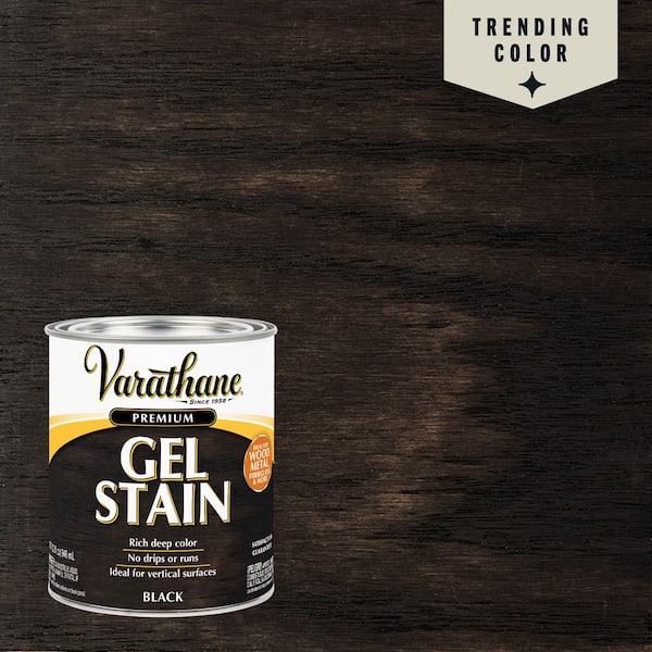 Varathane 1 Quart Black Semi-Transparent Interior Wood Gel Stain