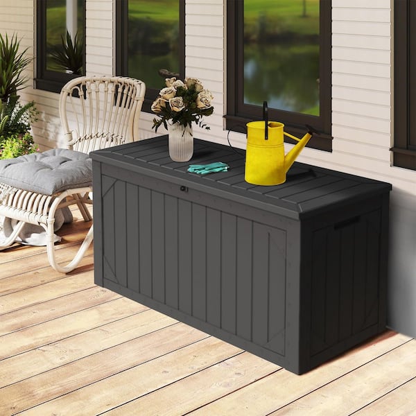 100 gal. Waterproof Deck Box Outdoor Storage Box for Patio, Pool and Garden Accessories