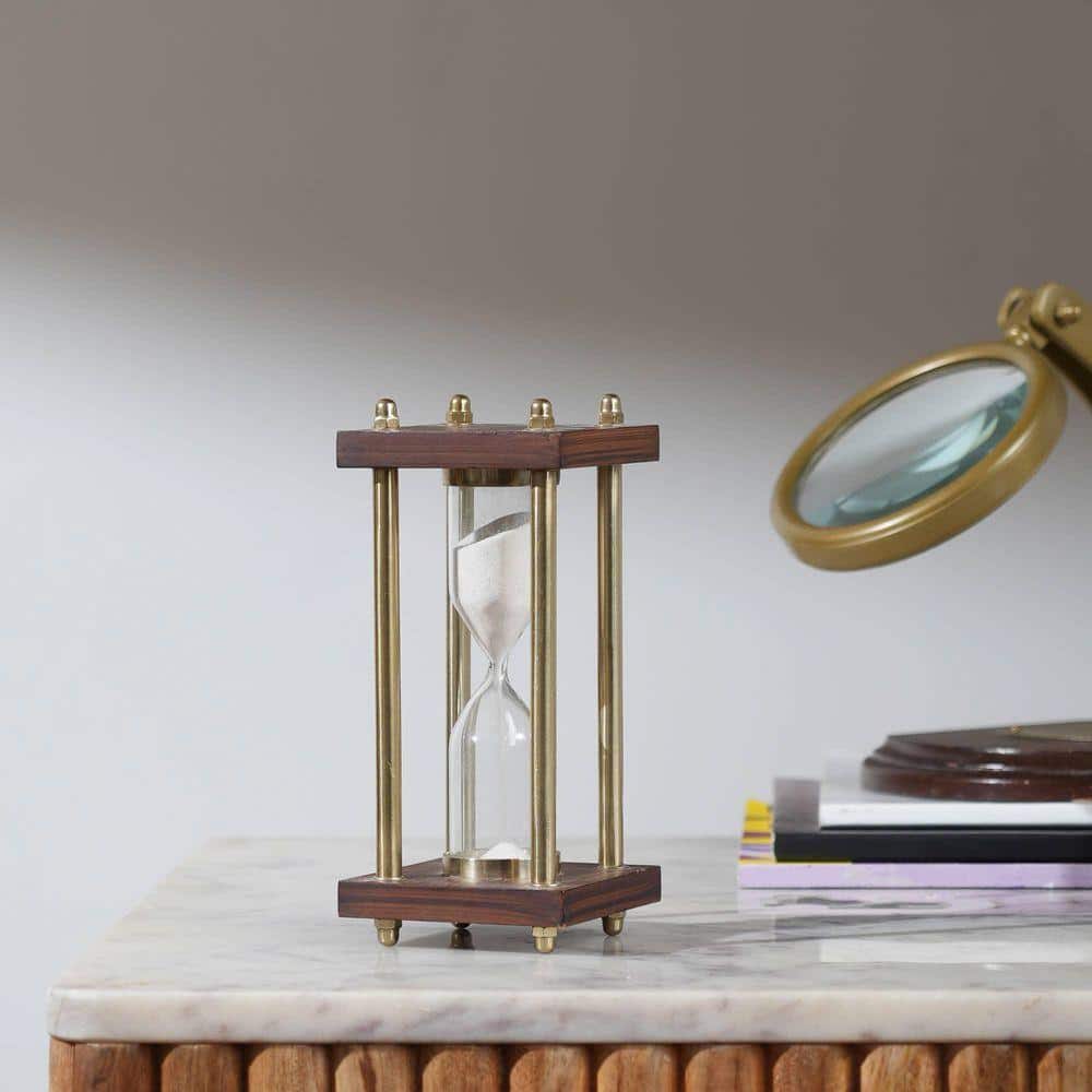 Luxury Quality Gold+Brown Hourglass Sand Glass Timer with Aluminium ...