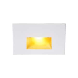 4-Watt Line Voltage 3000K White Integrated LED Horizontal Amber Wall or Stair Light