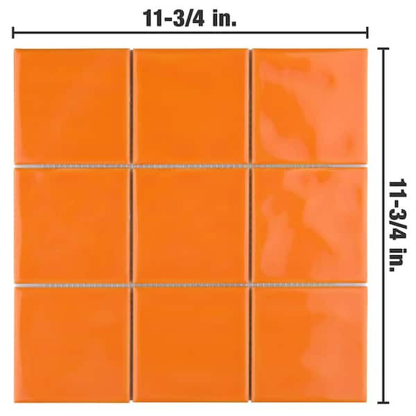 Merola Tile Twist Square White Ice 11-3/4 in. x 11-3/4 in. Ceramic Mosaic (9.79 sq. ft. /Case)