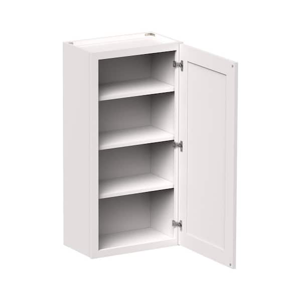 21 in W x 12 in D x 42 in H Ready to Assemble Standrad Kitchen Cabinet with 1-Door 3-Shelf in Glaicer White