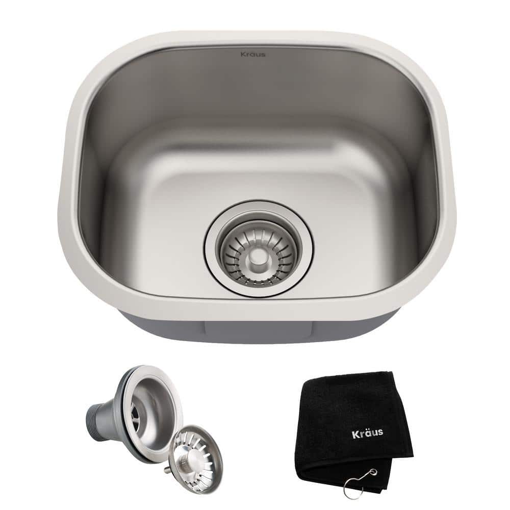 KRAUS Premier 18 Gauge Stainless Steel 15 in. Undermount Bar Sink KBU17 Sansujyuku sansujyuku.com