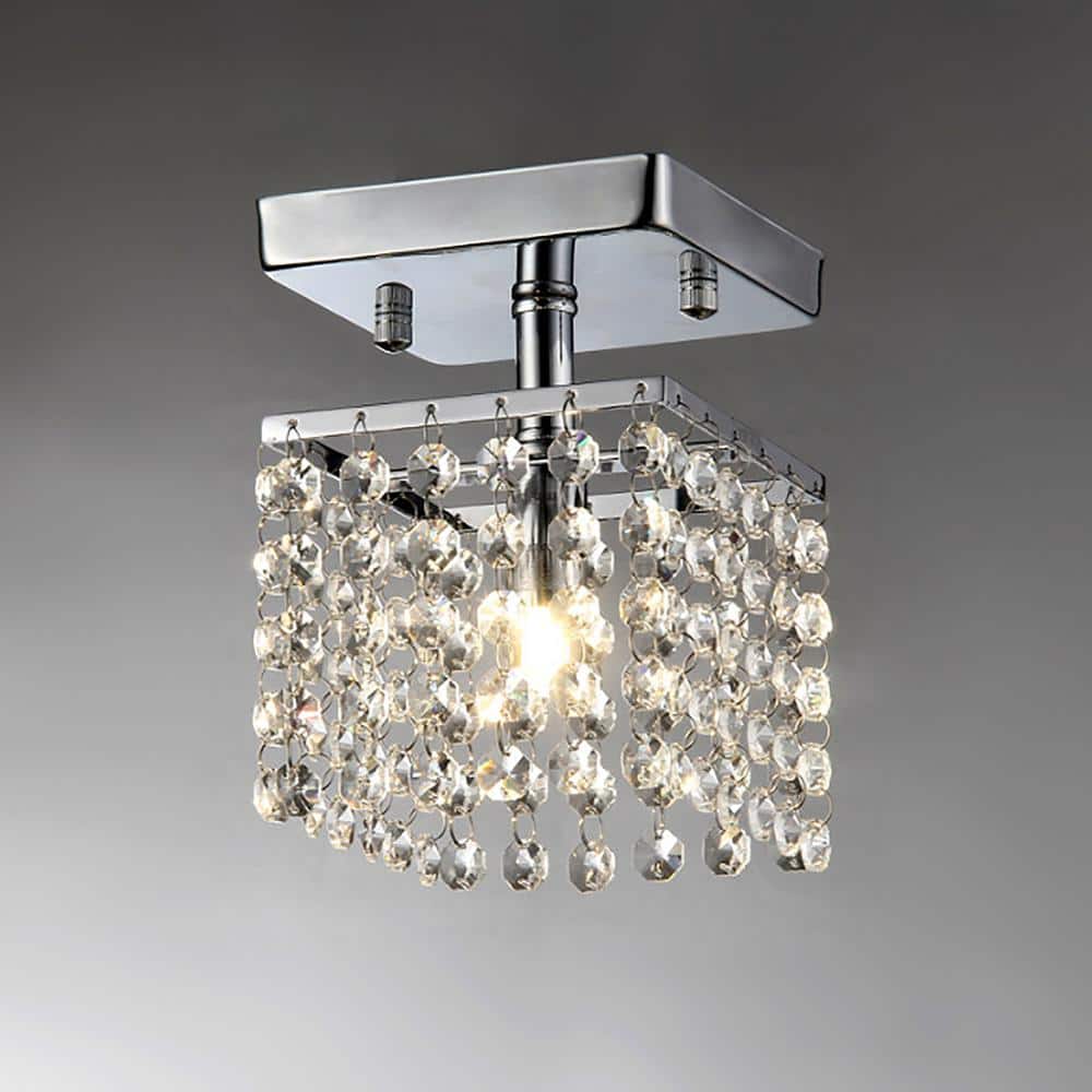 Jhea 5-Inch Chrome Crystal Mini Chandelier