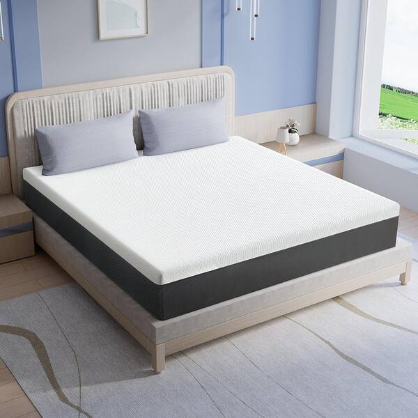 Twolike 8 in. Twin Medium Firm Memory Foam Mattress and Cooling Mattress, Body Support and Free Fiberglass