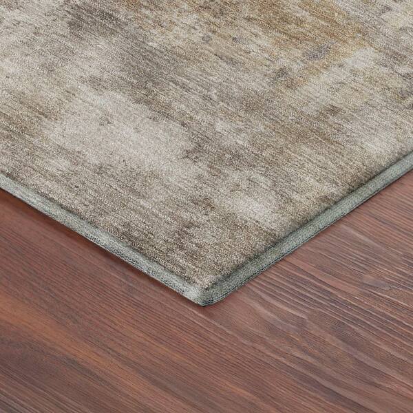 Mayfield Premium Machine Washable Abstract AMF2369 Pewter 9 ft. x 12 ft. Area Rug