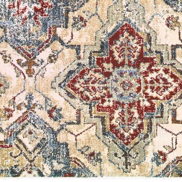 10 ft. x 13 ft. Ivory, Gold Oriental Washable Area Rug