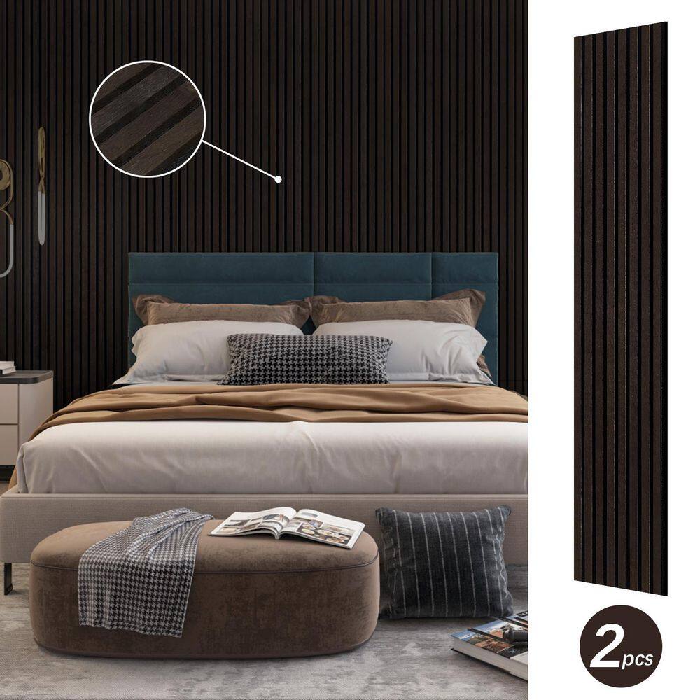 0.83 in. x 7.87 ft. x 1.05 ft. Natural Wood Veneer MDF Panel Acoustic 3D Wall Panels, Oak Smoked (2-Piece) price history on PriceWatchPro