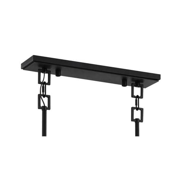 Metropolitan Painesdale 6-Light Island Chandelier in Sand Coal & Polished Nickel