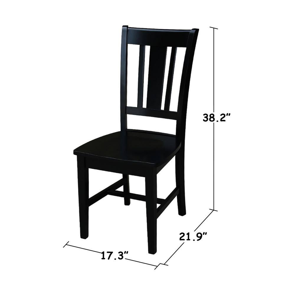 Versatile Dual Drop Leaf Dining Set with Splat Back Chairs in Oak/Black