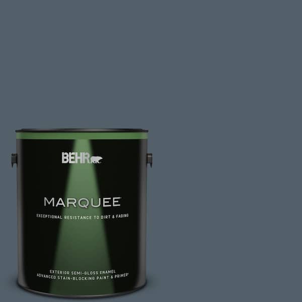 BEHR MARQUEE 1 gal. #ECC-35-3 Thunder Bay Semi-Gloss Enamel Exterior Paint & Primer