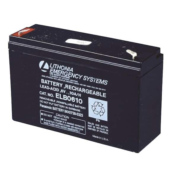 Lithonia Lighting ELB 0610 6-Volt Emergency Replacement Battery