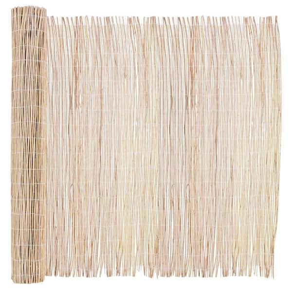 Backyard X-Scapes 6 ft. H x 8 ft. L Peeled Willow Wood Garden Fence