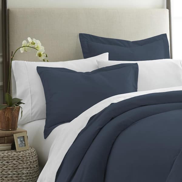 Navy blue pillow shams standard best sale