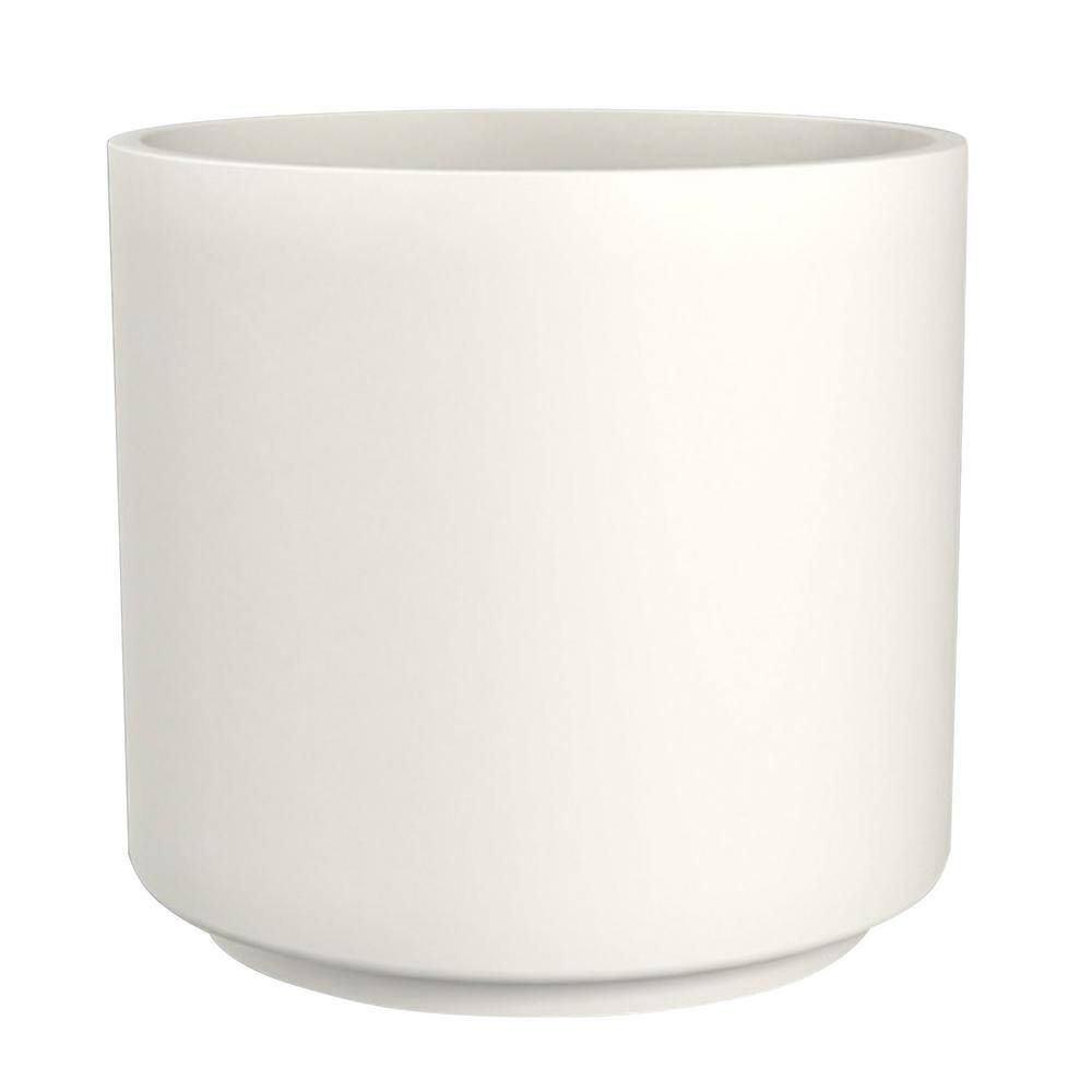 Reviews for Vigoro 13 in. Eloise Medium Modern White Ceramic Cylinder ...