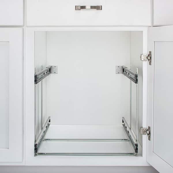 Rev-A-Shelf Chrome Kitchen Cabinet Pull Out Shelf Organizer
