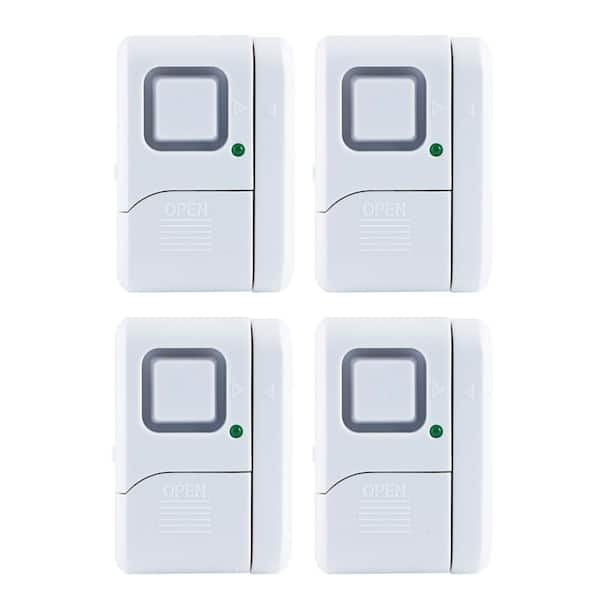 GE Battery Operated Magnetic Window and Door Alarms (4-Pack)
