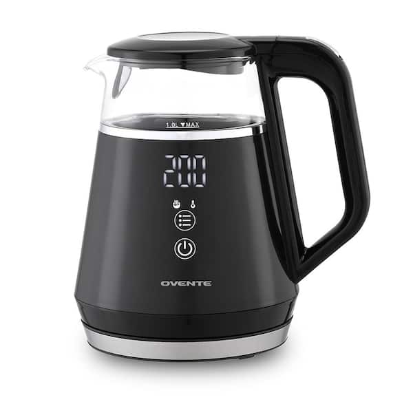 Electric Kettle with 5-Temperature Control Presets 5-Hour Keep Warm Function Auto Shut-Off, 1500W BPA Free, Black KD95B