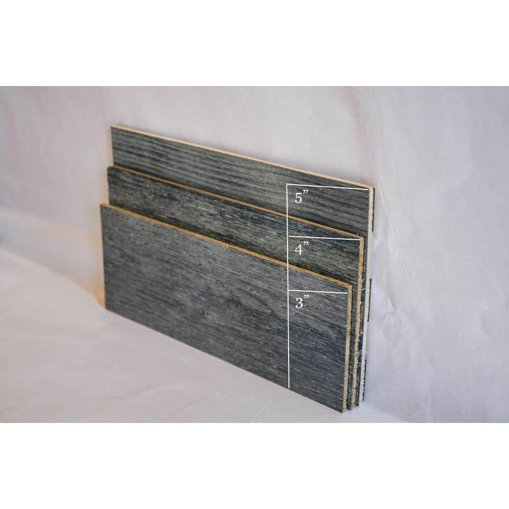 Fog Lake Blue Gray Reclaimed Wood Peel and Stick Wall Planks