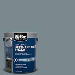1 gal. #AE-41 Diplomat Blue Urethane Alkyd Semi-Gloss Enamel Interior/Exterior Paint