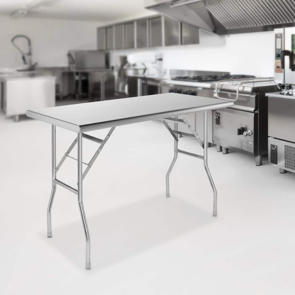Stainless Steel Heavy-Duty 48" Folding Work Table