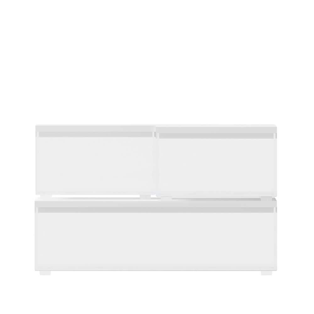 Clear Plastic Stackable Desktop Organizer Trays, Set of 3