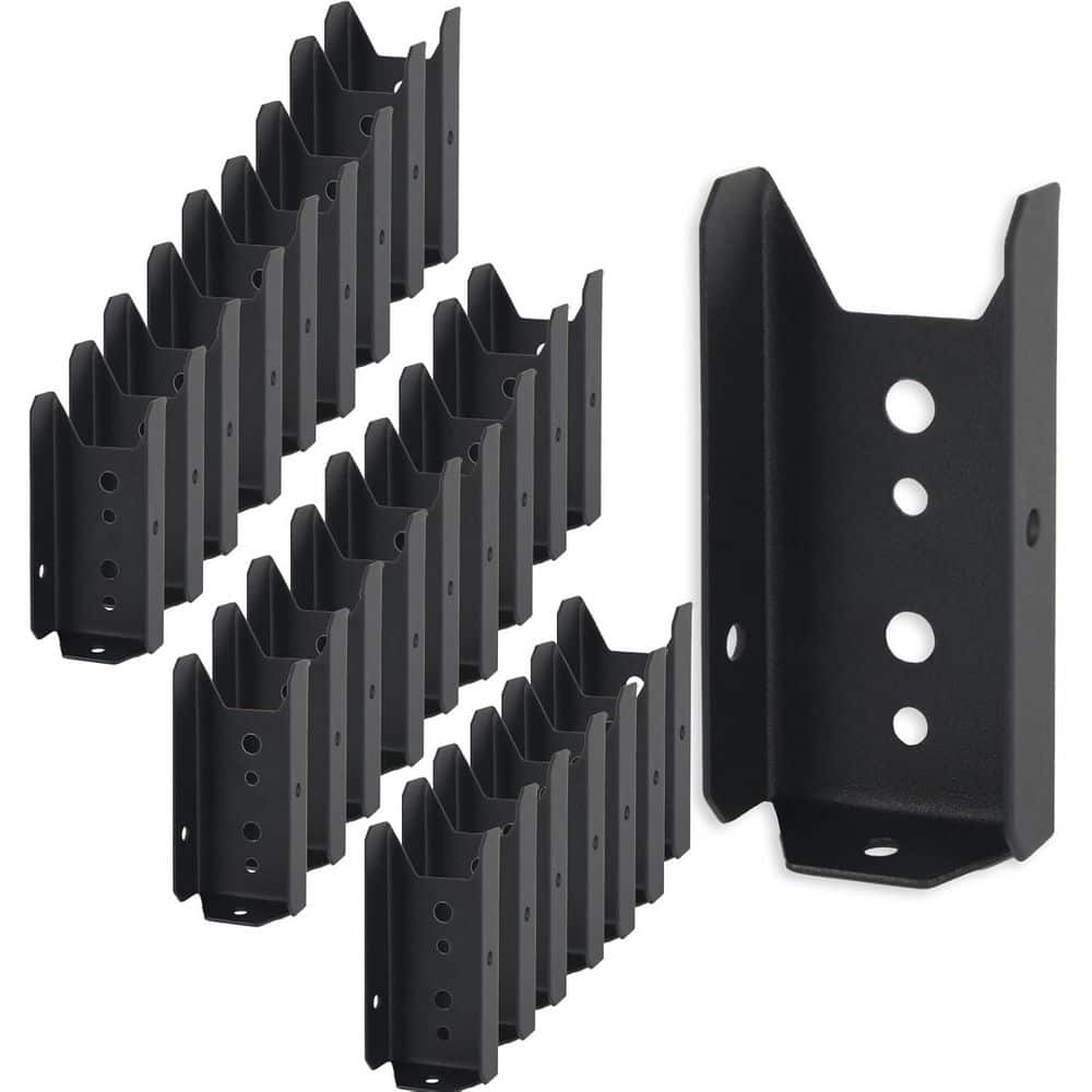 Galvanized Black Fence Brackets Carbon Steel Repair Kit for Wood 2 x 4 with Corrosion Resistance 24 Pack price history on PriceWatchPro
