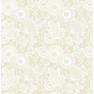 Ana Cream Floral Cream Wallpaper Sample