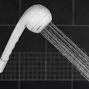 4-Spray 3.3 in. Single Wall Mount Handheld Shower Head in White