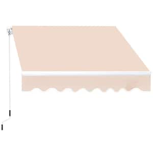 10 ft. W x 8 ft. L Manual Patio Retractable Awnings in Beige