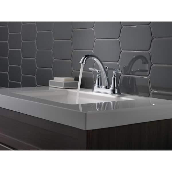 Delta Woodhurst 8 in Widespread 2-Handle Bathroom Faucet in Chrome