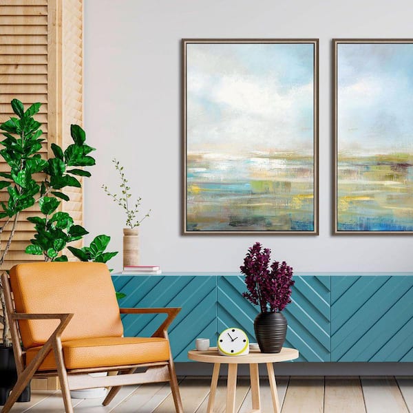 Paragon Modern Flow 1 Piece Framed Giclee Abstract Art Print 36 in