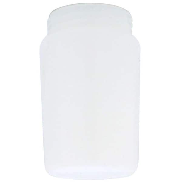 Westinghouse 6-1/4 in. White Tapered Polycarbonate Threaded Neck Shade with 3-1/4 in. Thread and 4 in. Width