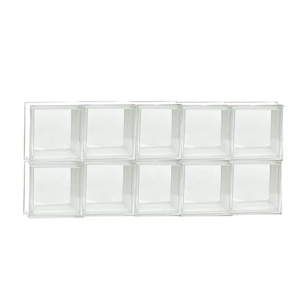 Clearly Secure 36.75 in. x 15.5 in. x 3.125 in. Frameless Non-Vented Clear Glass Block Window