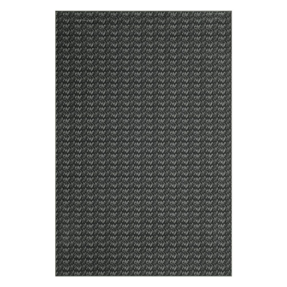Black 9 ft. x 12 ft. Polyester Washable Modern Geometric Pattern Area Rug price history on PriceWatchPro