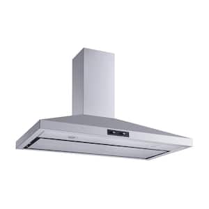 36 in. Convertible Wall Mount Range Hood in Stainless Steel with Mesh Filter and Stainless Steel Panel