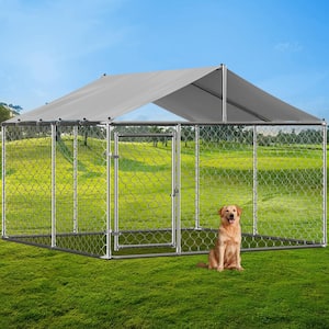 7.5 ft. x 7.5 ft. Outdoor Large Dog Kennel Heavy-Duty Pet Playpen Poultry Cage Dog Exercise Pen