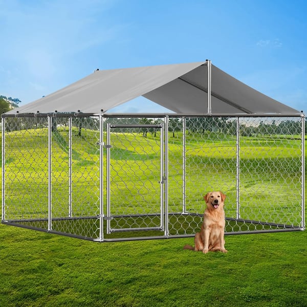 Thanaddo 7.5 ft. x 7.5 ft. Outdoor Large Dog Kennel Heavy-Duty Pet Playpen Poultry Cage Dog Exercise Pen