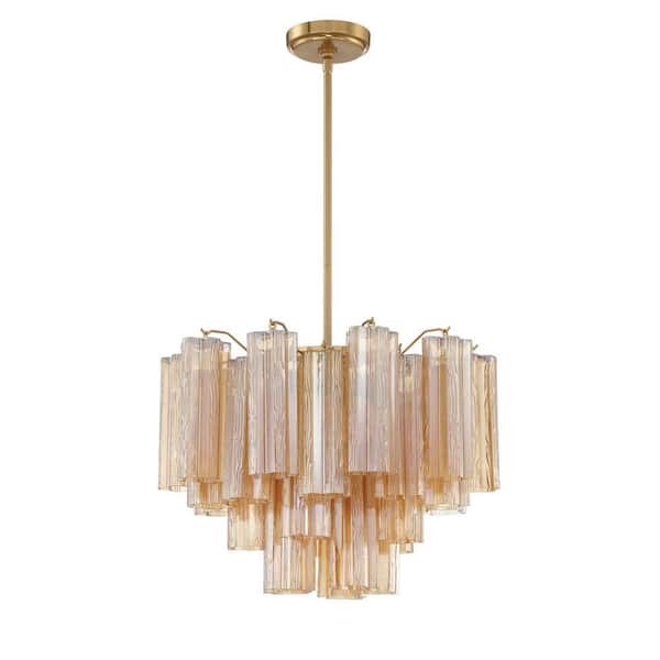Addis 6-Light Aged Brass Chandelier