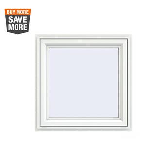 29.5 in. x 29.5 in. V-4500 Series White Vinyl Right-Handed Casement Window with Fiberglass Mesh Screen